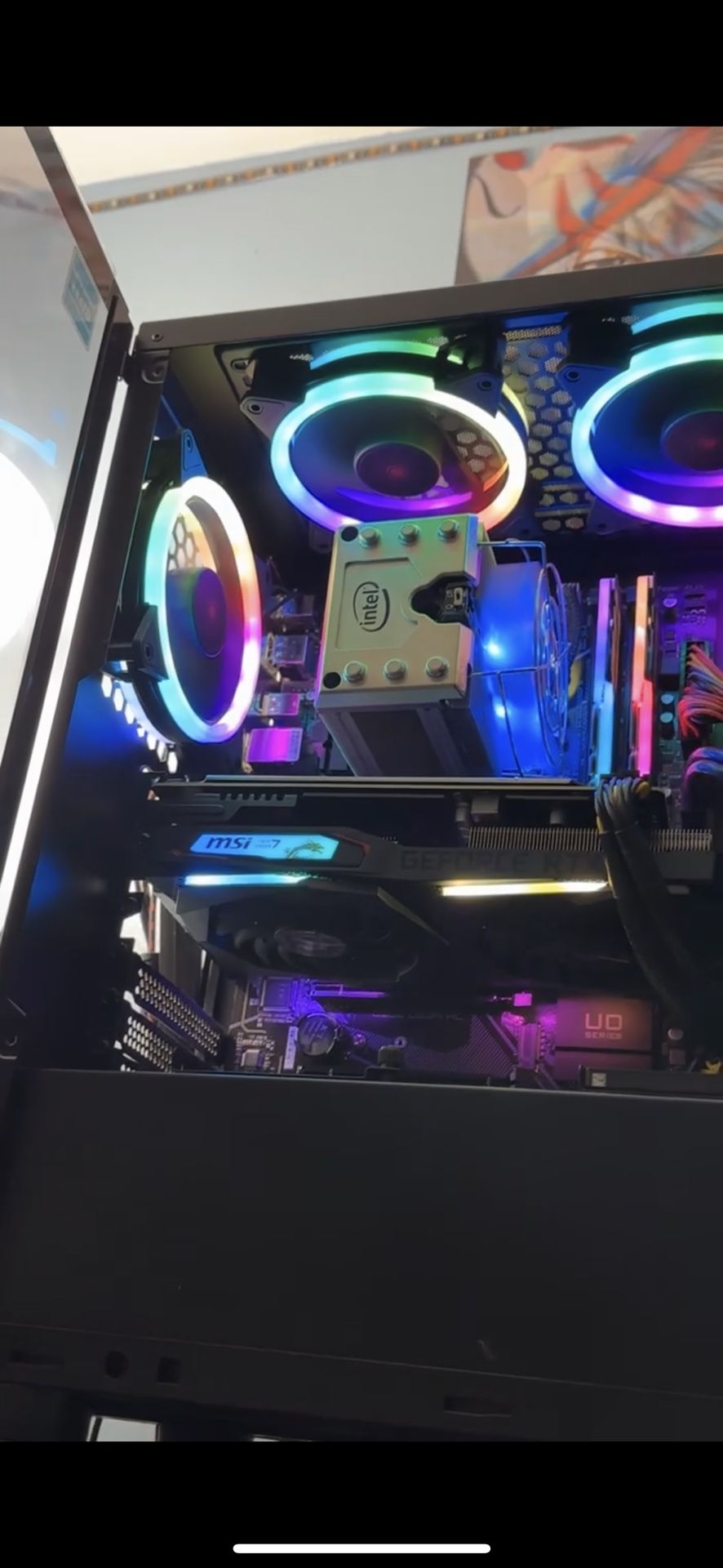Pc And Monitor Curved