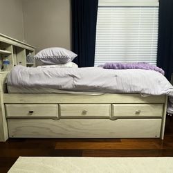 Twin Trundle And 2 Twin Mattresses, Like New