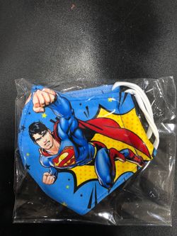Kids Blue Super-Man Mask 3 layers (reusable)
