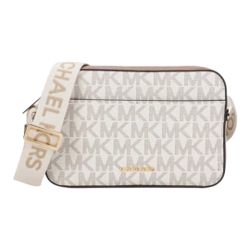 MICHAEL KORS Vanilla MAEVE Monogram Empire Large Cross Body Bag