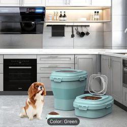 Collapsible Dog Cat Food Storage Container 30 Lb