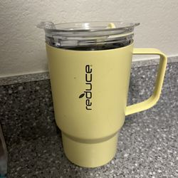 Yellow camp mug