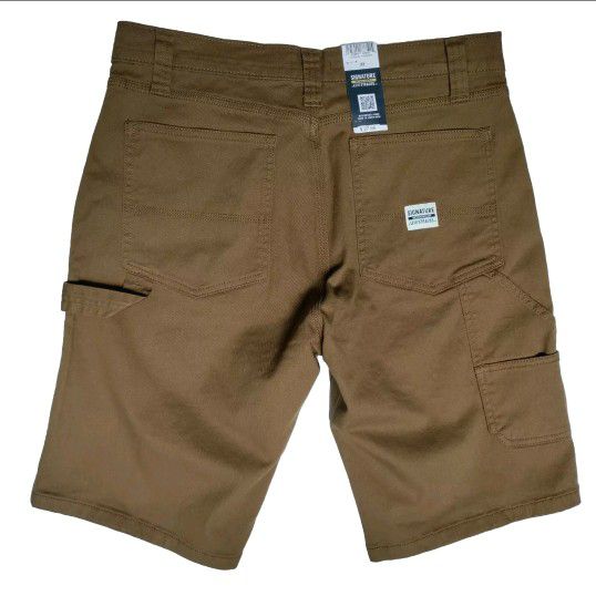 Levi Strauss Signature Workwear Carpenter Shorts 11" Mens 33 Brown