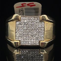 10KT Yellow Gold Diamond Cluster Ring 6.00g .33CTW Size 10 182733/17