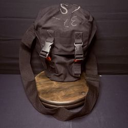 Gas Mask Or Large Utility Pouch EMT Tactical Military Hunting Black Nylon Case