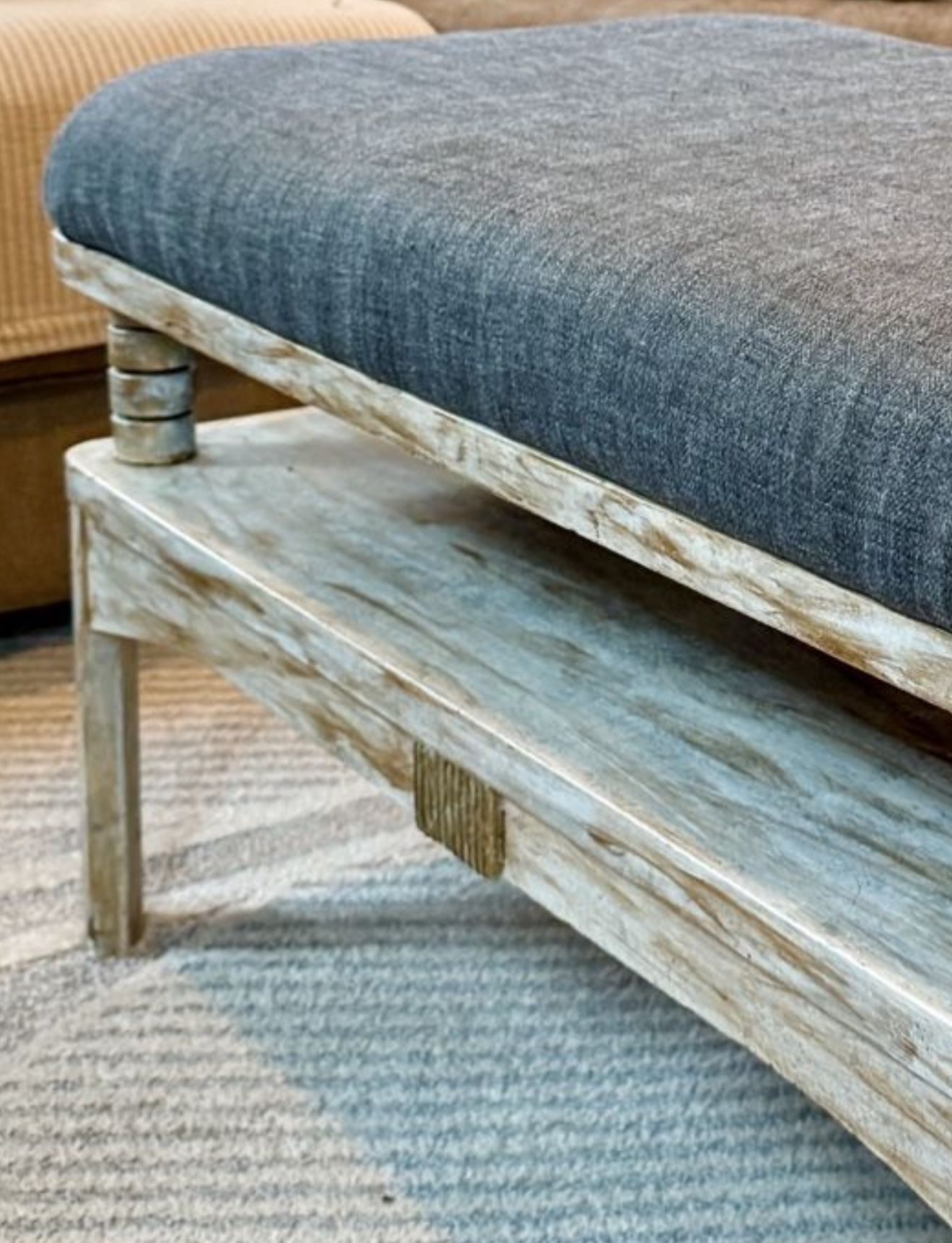 Antique’y Chippy Paint/Cushioned Coffee Table