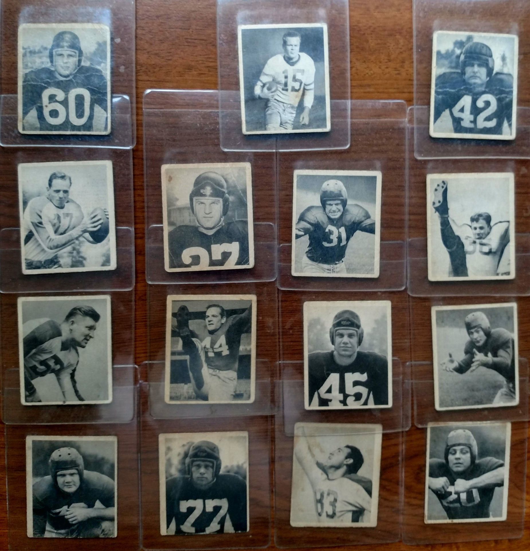 1948 Bowman Football 15 Card Lot