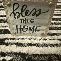 New. BLESS THIS HOME . Home Decor Frame 