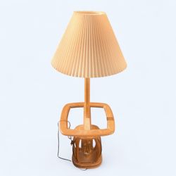 Vintage 1980’s floor lamp with a pleated shade