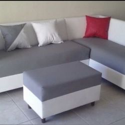 Leather Sectional Sofa Two Tone Never Used 
