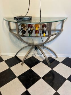 Glass Side Buffet/Wine Rack