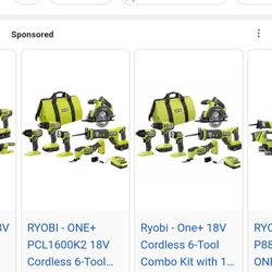Ryobi Tool Set Kit OF 6 