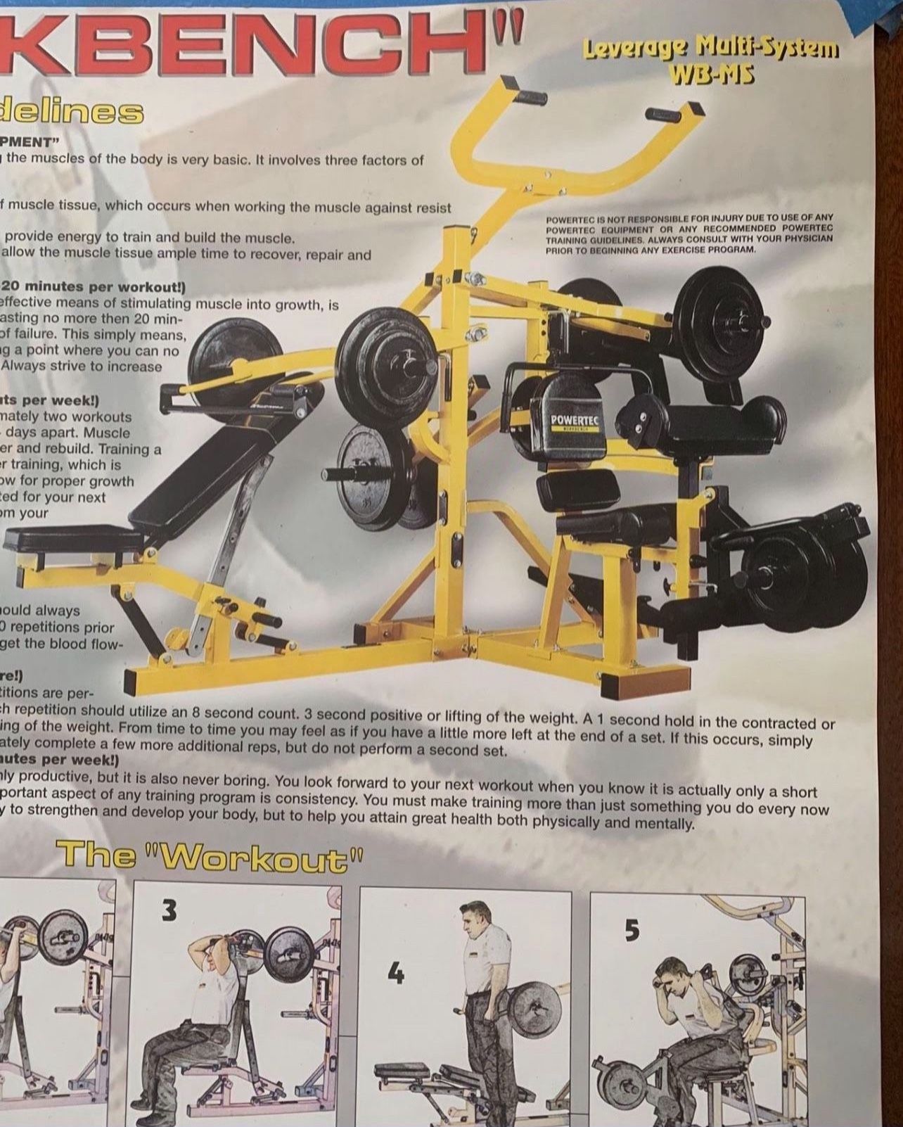 Powertec Workbench Multi System ( Absolutely Beautiful Workout Machine)200 Lbs Includes