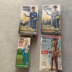 Vintage 1960s Johnny West Western action figures dolls accessories Marx GI Joe 12 inch scale toys