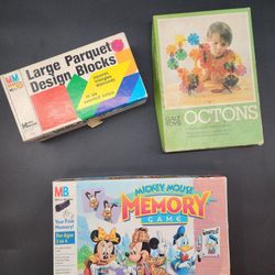 Parquet Blocks, Memory & Octons Games Lot Of 3