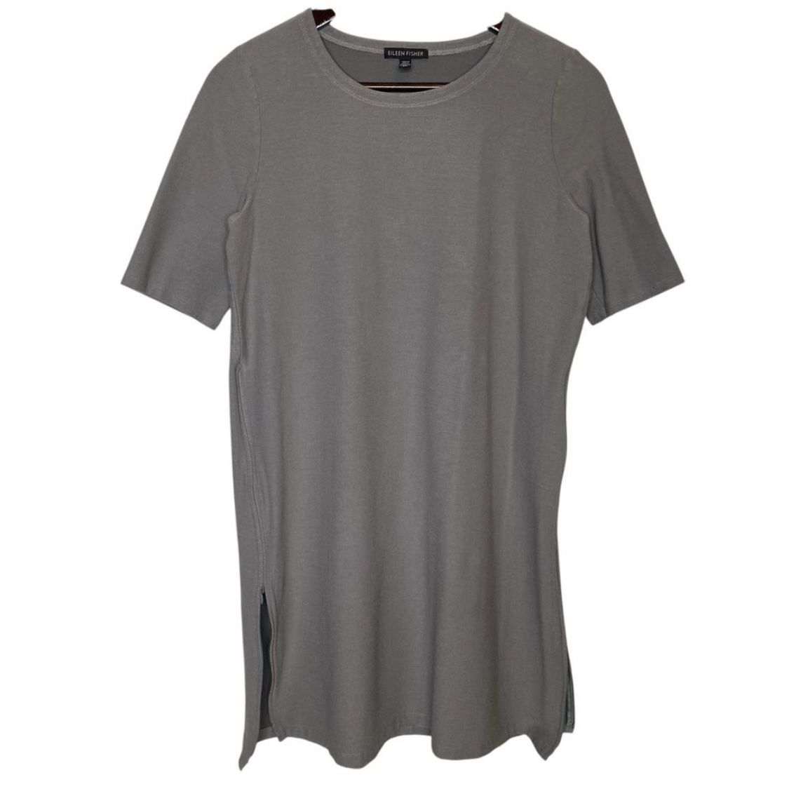 Eileen Fisher Grey Tunic T Shirt Dress Size Small