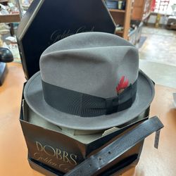 Dobbs Deluxe Wool Fedora In Original Box Size 7 1/2