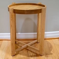 Solid Ash Round End Tables (4 Available)