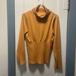 Yellow Turtle Neck Top by Cotton Candy Sz Large