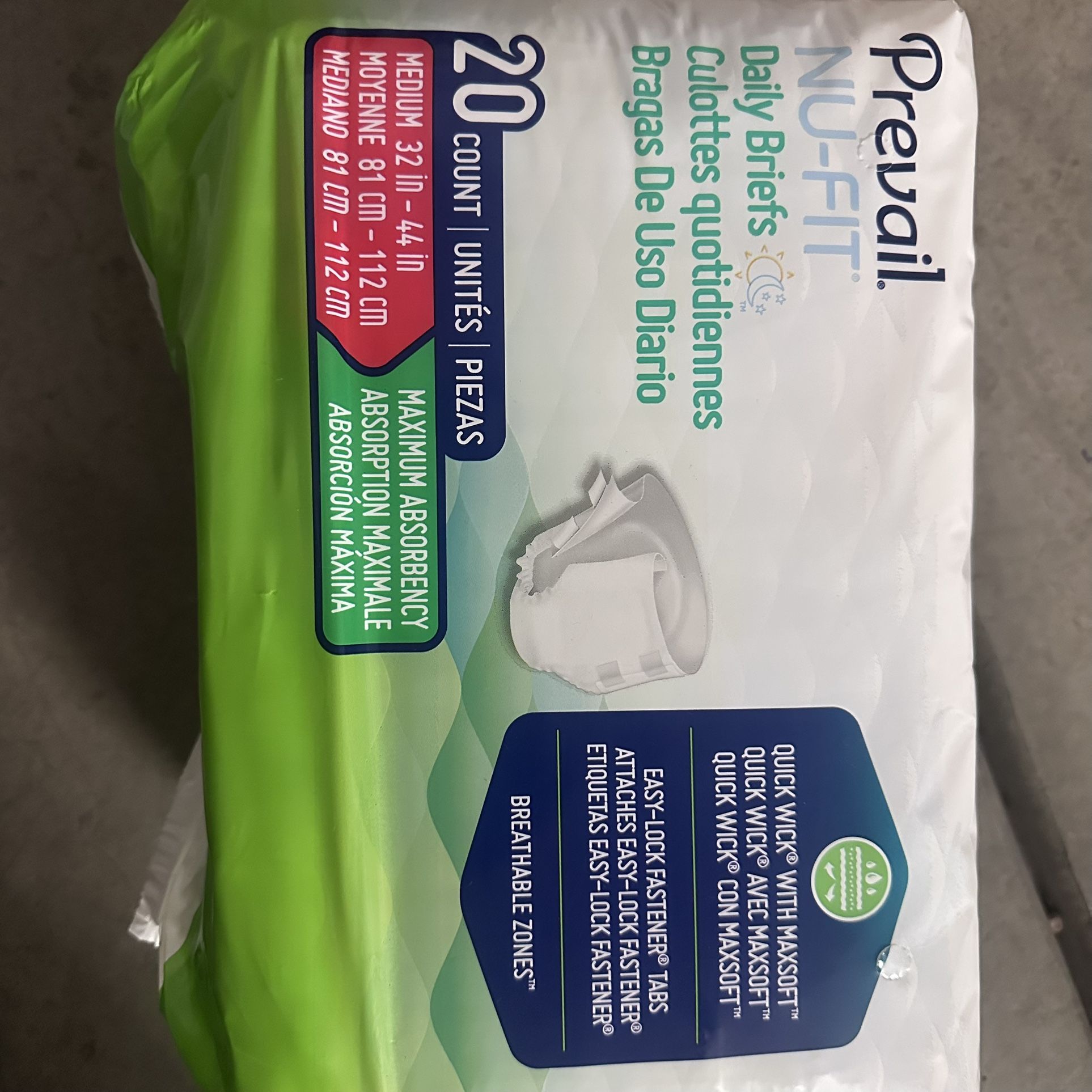 Adult Daily Diapers Size Medium 20 Count