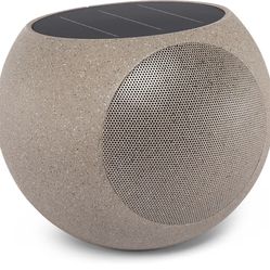 Victrola Zen – Wireless Outdoor Bluetooth Solar Speaker – IP65 Weather Resistant, Solar Charging, Multi-Speaker Connection Using Auracast (Each, Stone