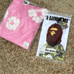 Denim Tears hoodie & Bape shirt
