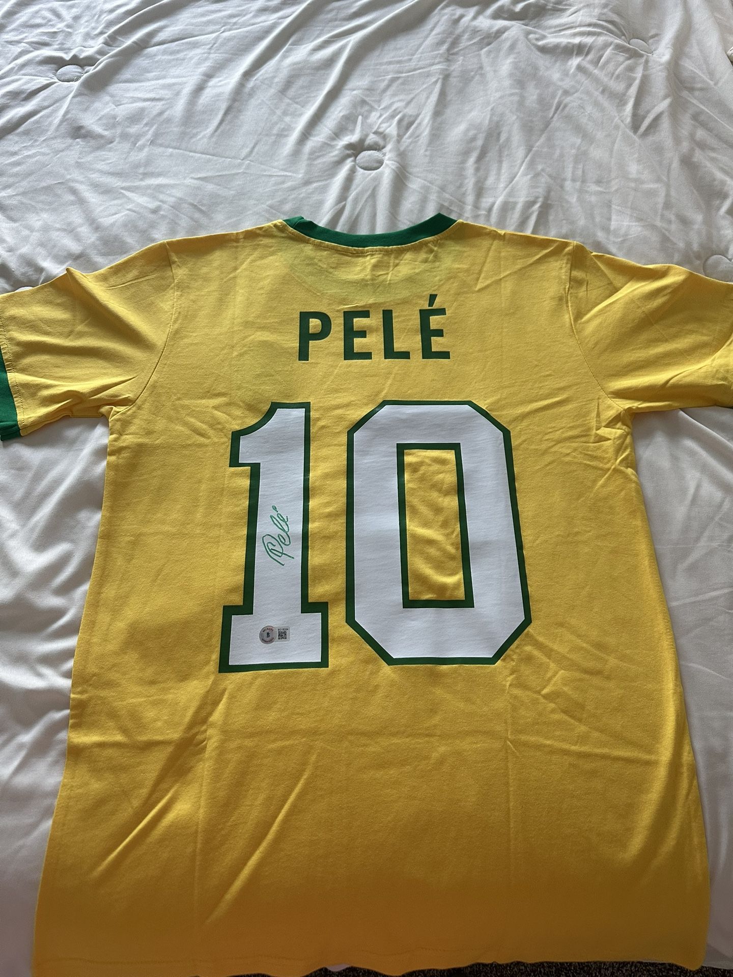 Pele Signed Jersey Authenticated By Beckett
