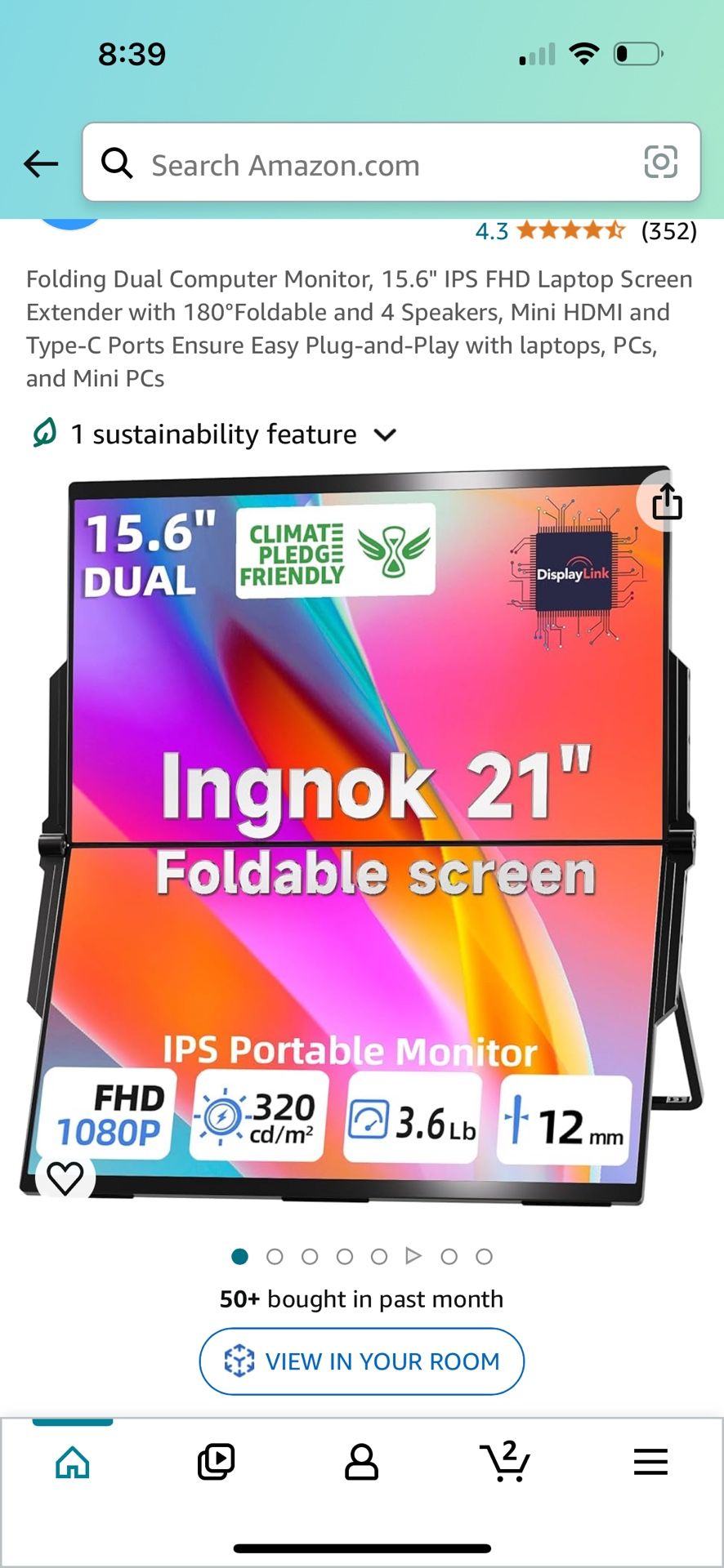 Portable Dual Screen Monitor