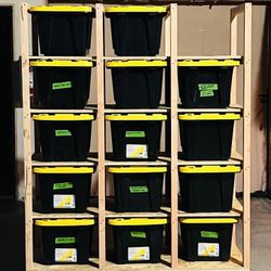 Storage Bin Organizer Rack For Garages