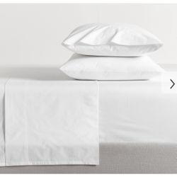Pottery Barn Percale King Sheet Set 