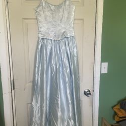 Jessica McClintock Ice Blue Formal Dress 5/6