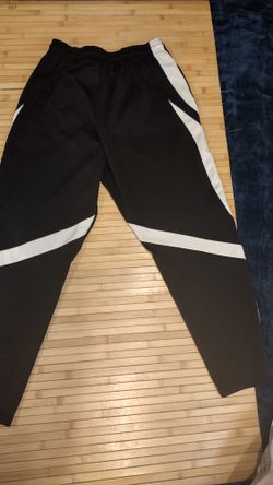 Black Sweats W White Stripe Size Small