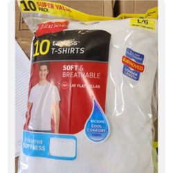 Hanes crew neck 10 pack white T- Shirts size L