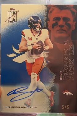 2025 Topps Signature Bo Nix 5/5 auto
