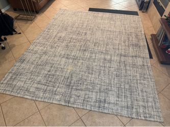 West Elm 8'x10' Textured Crosshatch Area Rug (Gray/Cream) - Modern Minimalist