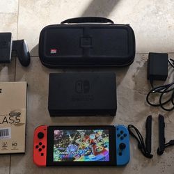 Nintendo Switch V2 Bundle with Mario Kart 8 Deluxe, Case, SD Card
