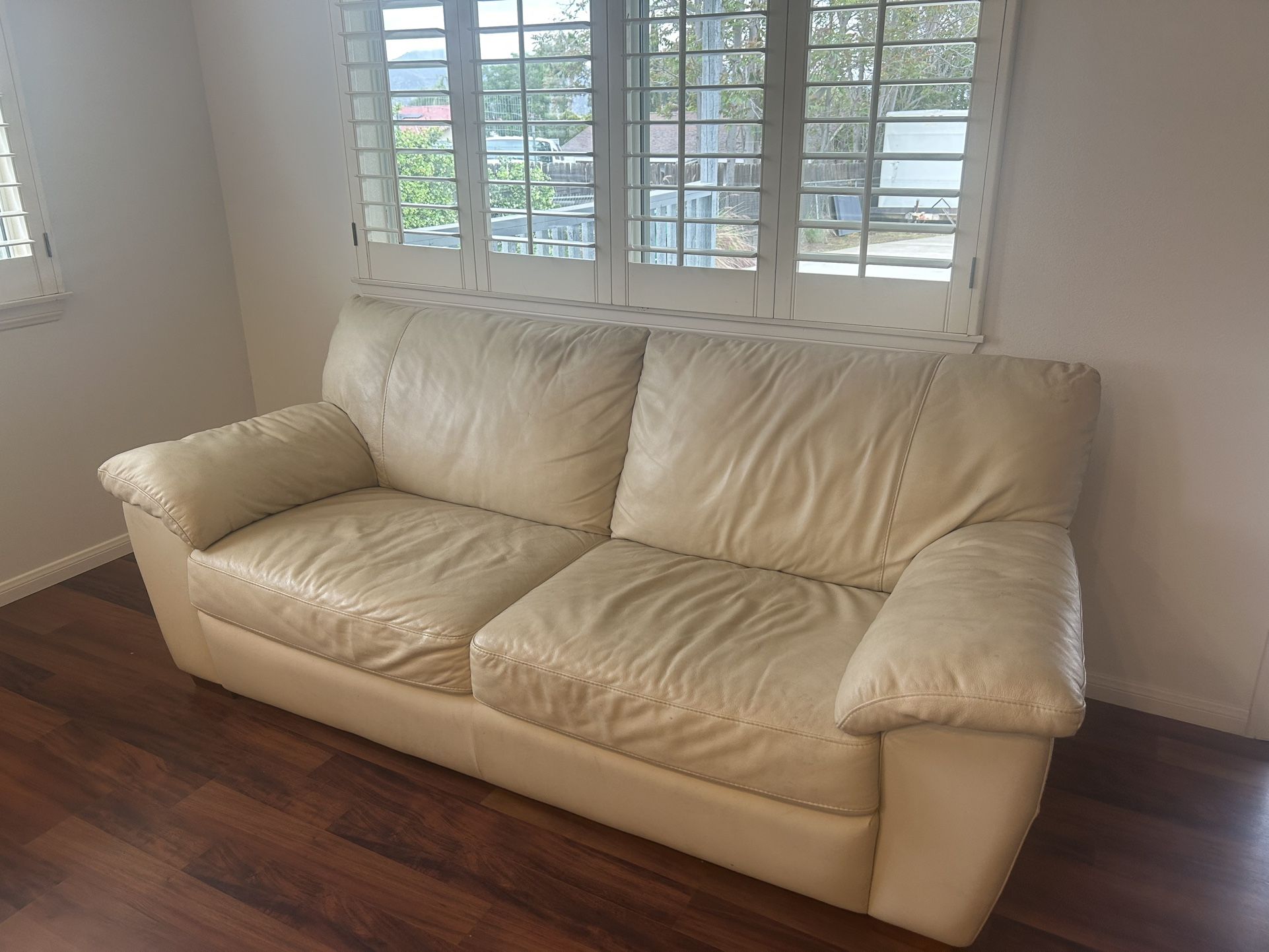 White Leather Couch