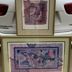 Diana Van Hall Abstract Framed Art Prints, Set of 2
