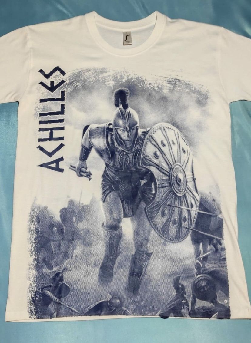 Unisex Made In Greece Greek Achilles Size XL T-Shirt Imported From Greece