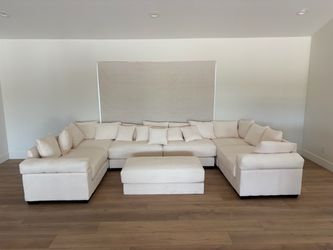 U-shaped Modular Sectional Sofa - Cream