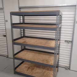 Metal Shelf w/ 3/4 Plywood Shelves