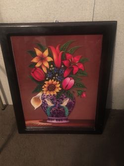 Flower art frame/Cuadro de flores