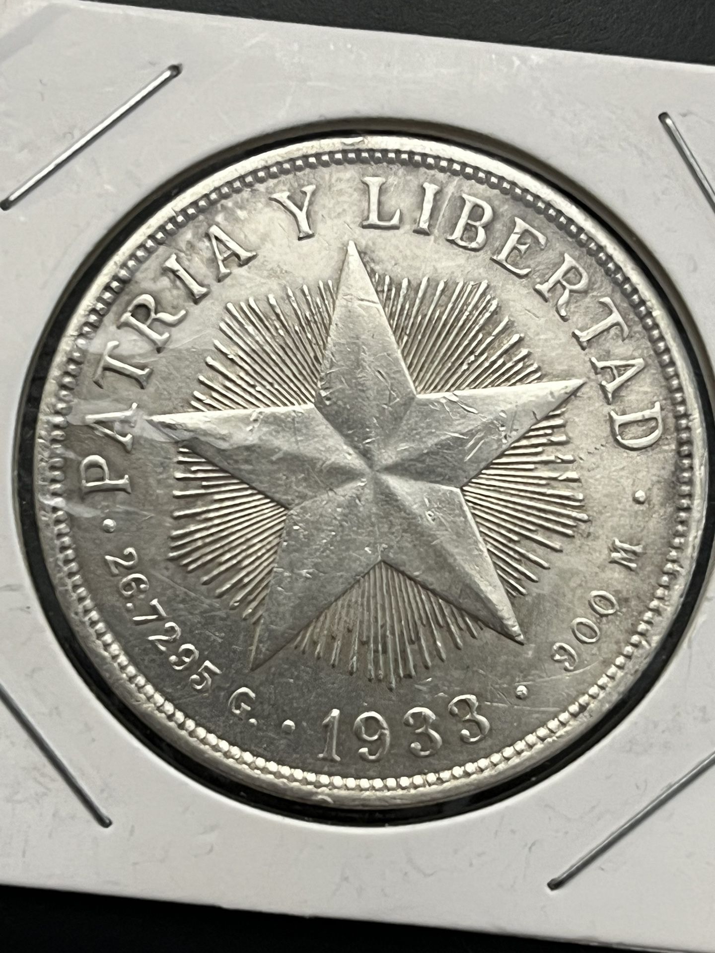 Moneda De Un Peso Del Año 1933 