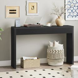 47.2" Console Table Sofa Table Open Storage, Minimalist Style, for Entrance, Hallway, Living Room, Bedroom, Dining Room, Corridor, Black brand new in 
