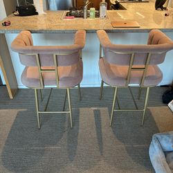 Blush Pink Bar Stools 