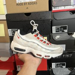 Nike Air Max 95 Double Swoosh Light Bone size 6.5M 8W USED But Clean