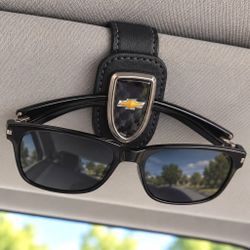 Chevy Chevrolet Sunglasses Holder Car Sun Visor Clip for Glasses Black NEW