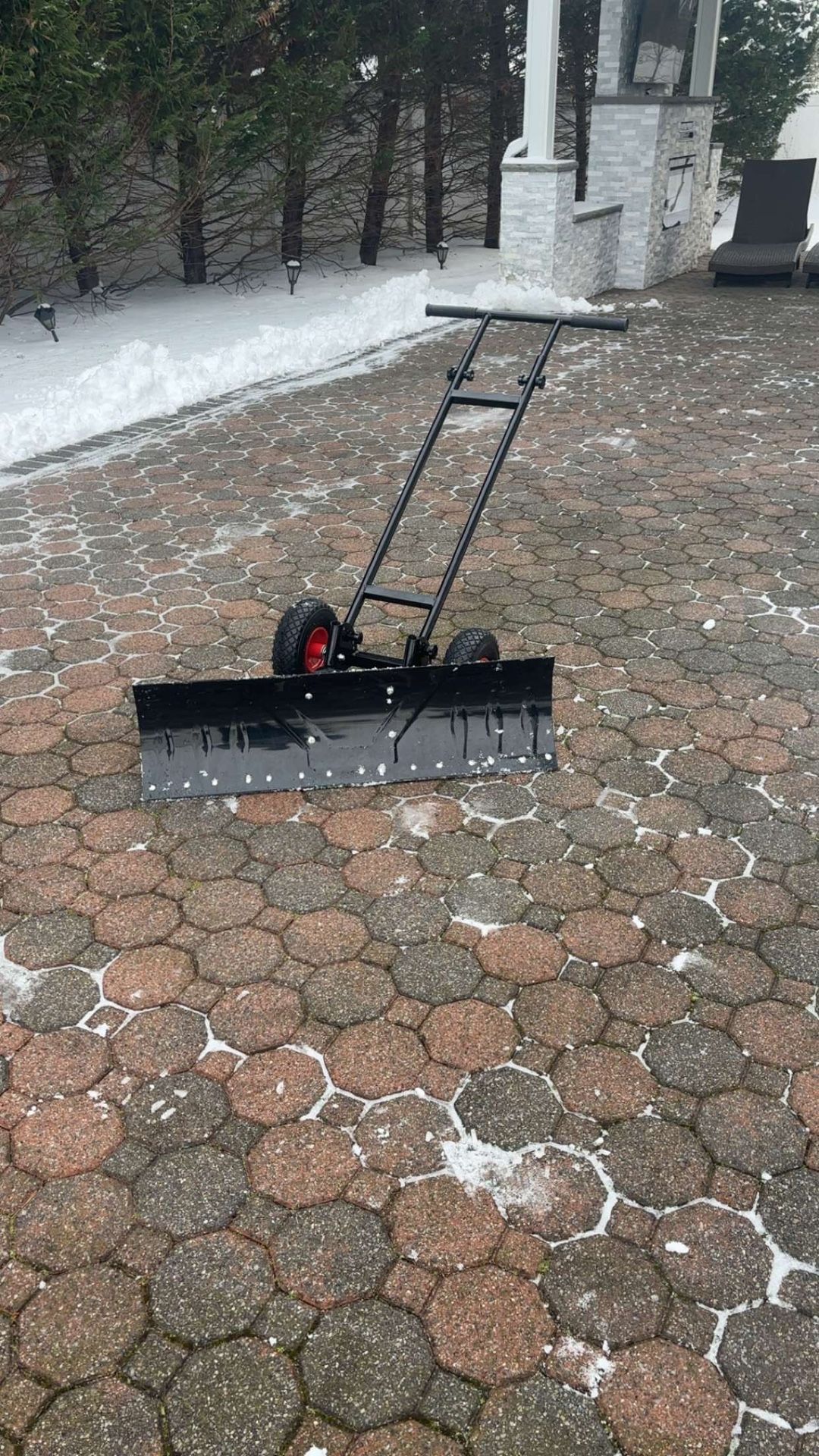 Fast And Efficient Way To Get Snow Off Your Driveway And Not Hurt Your Back Works Just Like A Plow