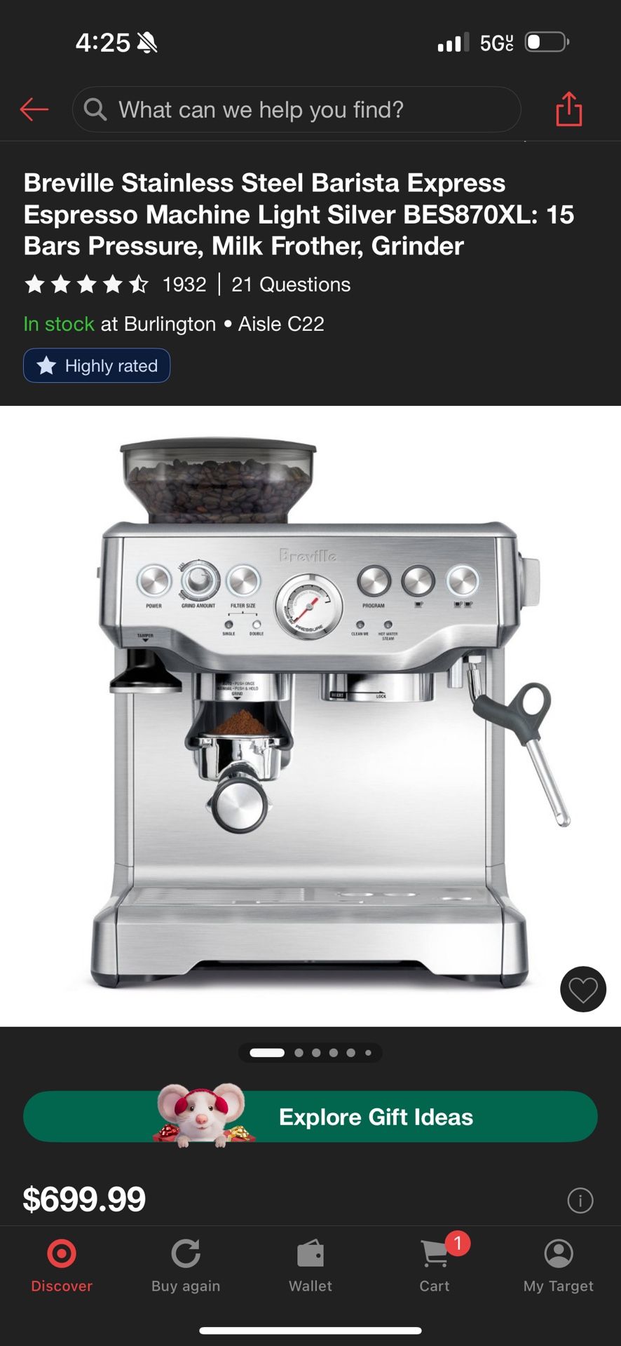 Breville Barista Coffe Maker