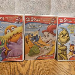 NEW SEALED VTG 2003  ( 3 ) DR.SEUSS ANIMATED TELEVISED  CLASSIC DVD'S